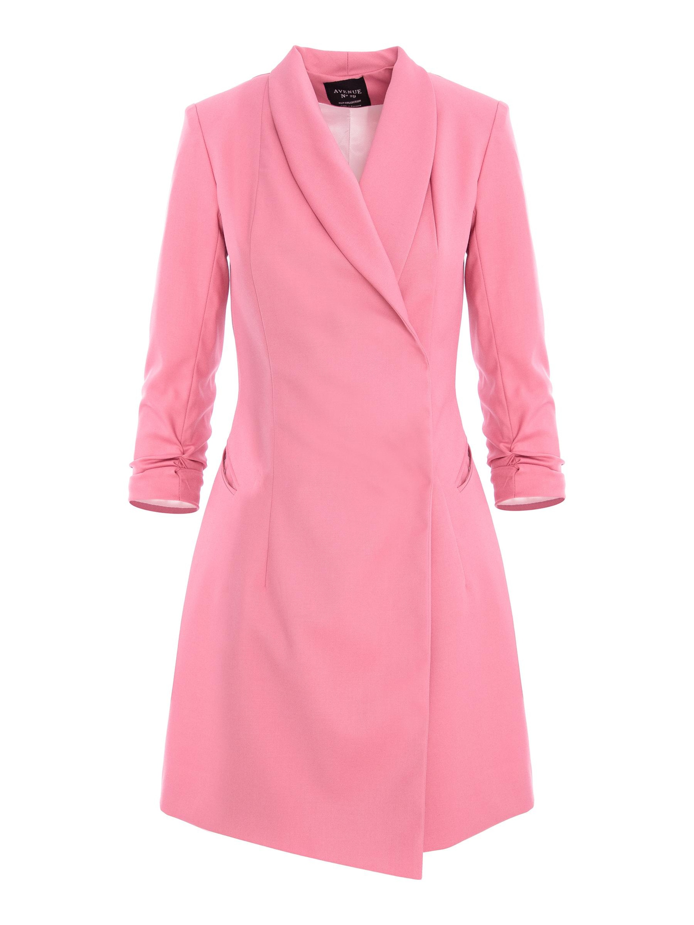 AVENUE N°29 Kjole 'Asymmetric Tailored Blazer Dress' i pink: forside