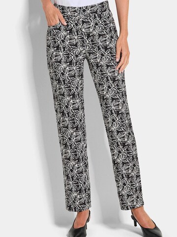 Goldner Slimfit Broek 'Sara' in Zwart: voorkant