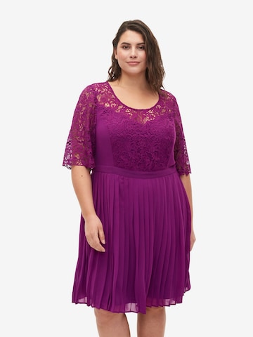 Zizzi Cocktail Dress in Purple: front