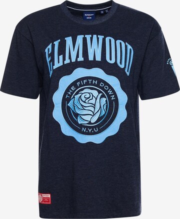 Superdry T-Shirt 'College' in Blau: predná strana