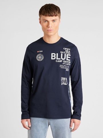 CAMP DAVID Shirt 'Atlantic Crossing' in Blauw: voorkant