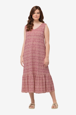 Ulla Popken Summer Dress in Pink: front