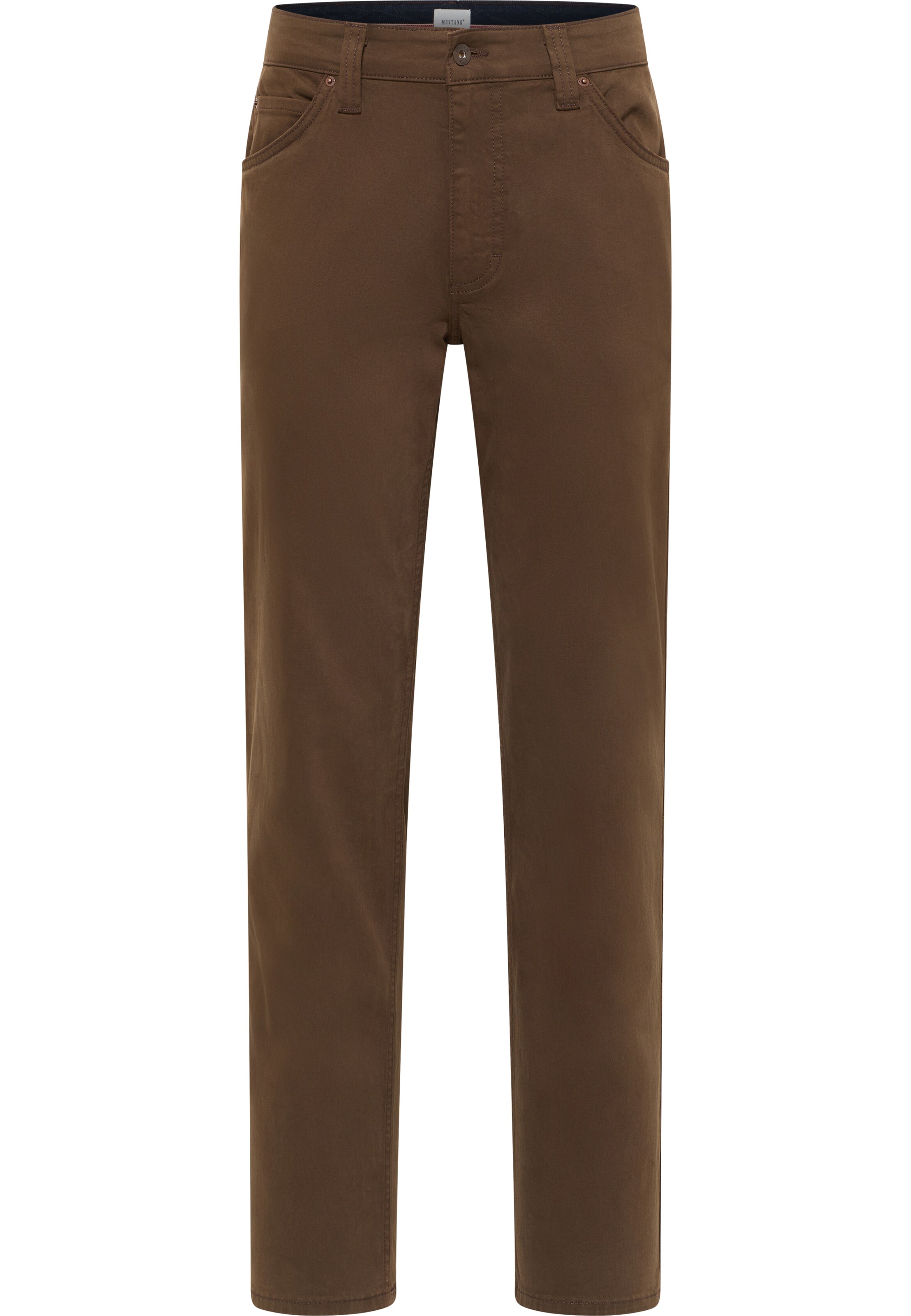 MUSTANG Regular Pants in Brown: front