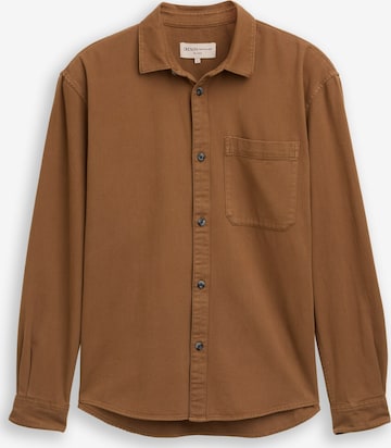 TOM TAILOR DENIM Overhemd in Bruin: voorkant