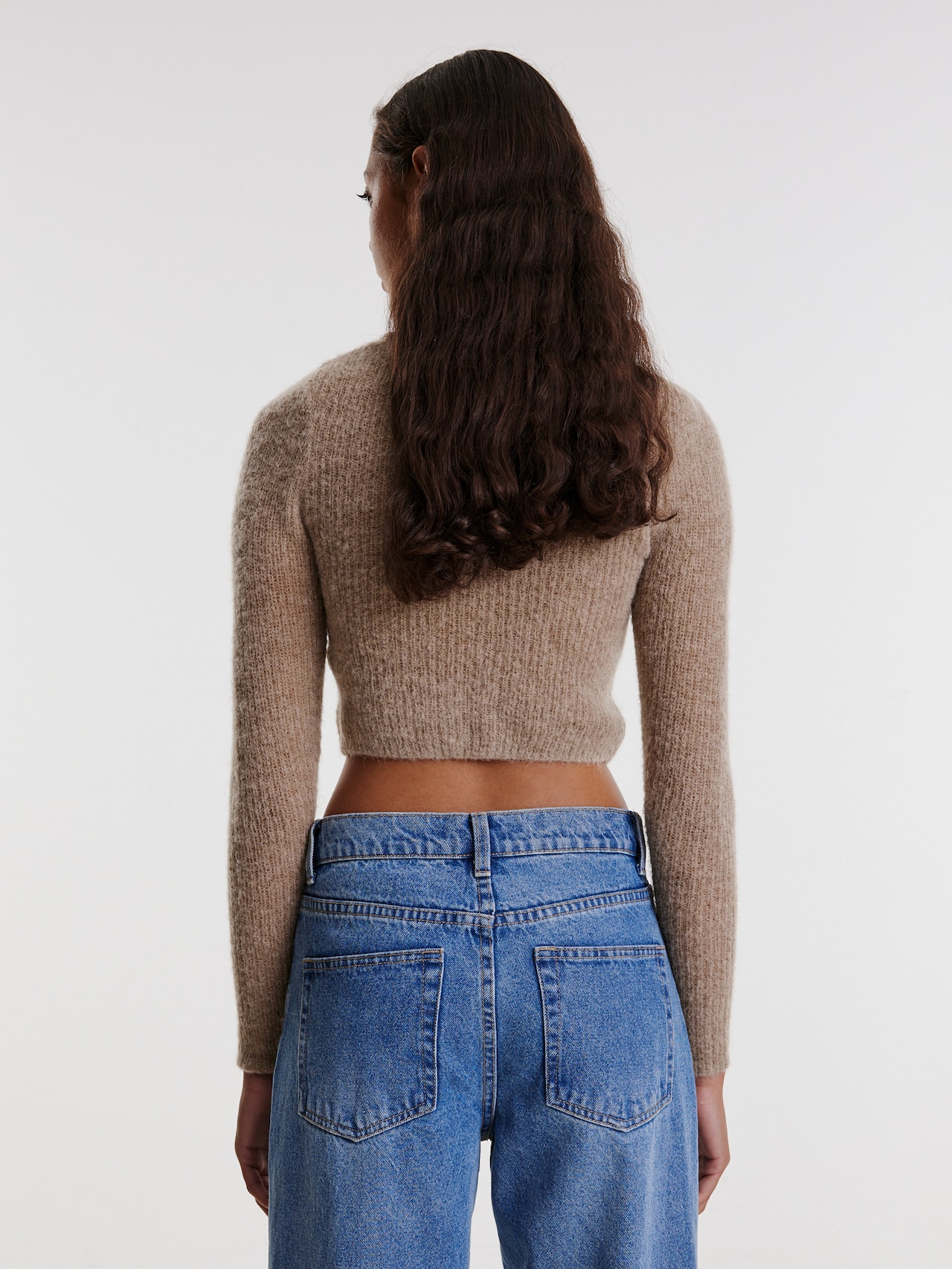 EDITED Gebreid vest Beige