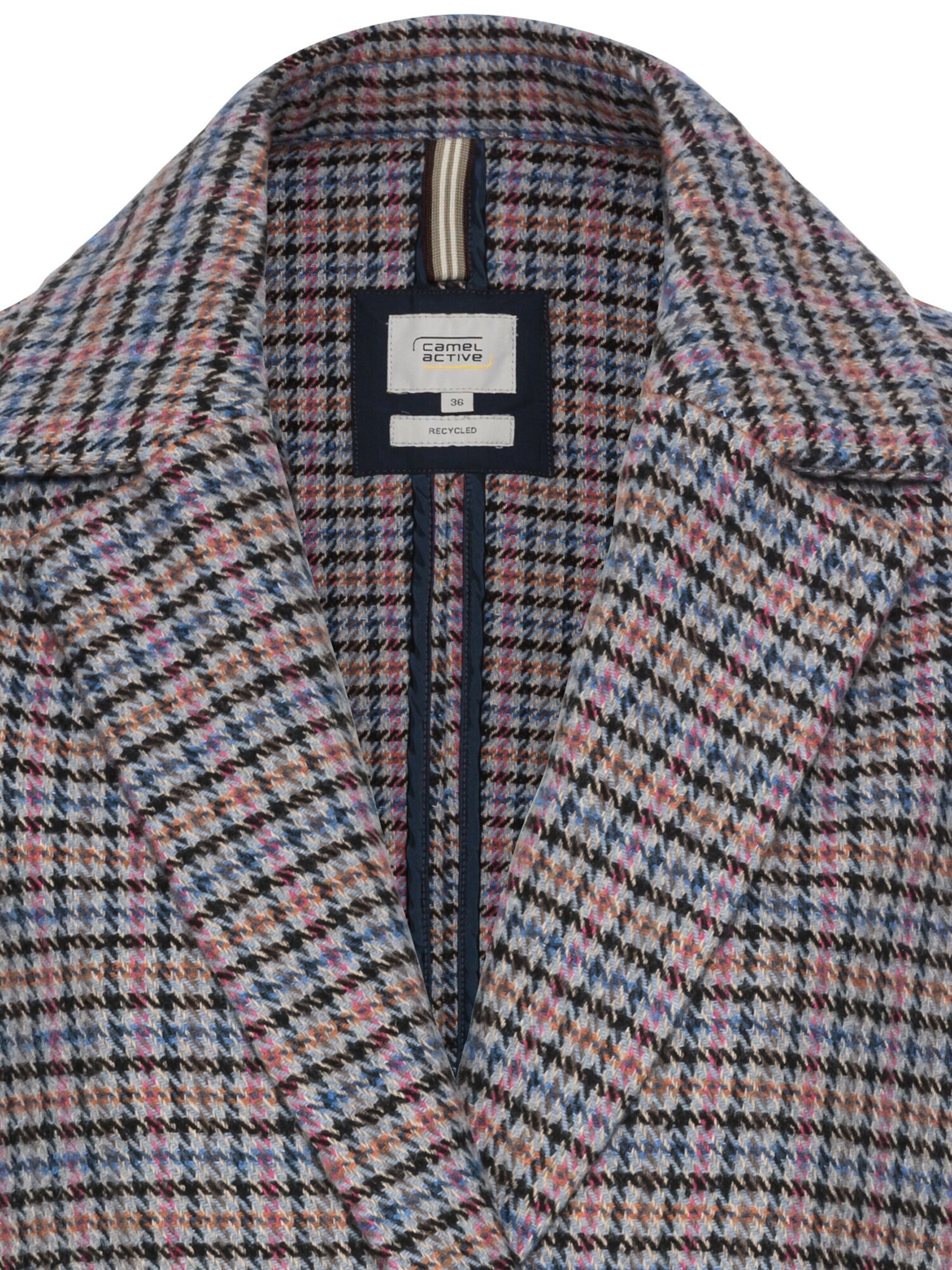 CAMEL ACTIVE Oversized Blazer mit kariertem Muster in Blau