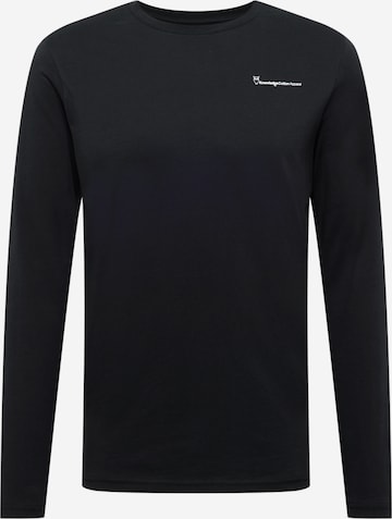 KnowledgeCotton Apparel Shirt in Black: front