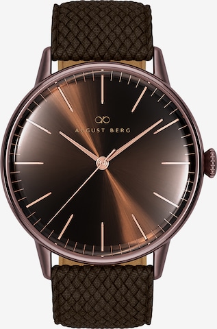 August Berg Analog Watch 'Serenity' in Brown: front