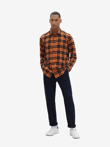 TOM TAILOR - Regular Fit Camisa em laranja