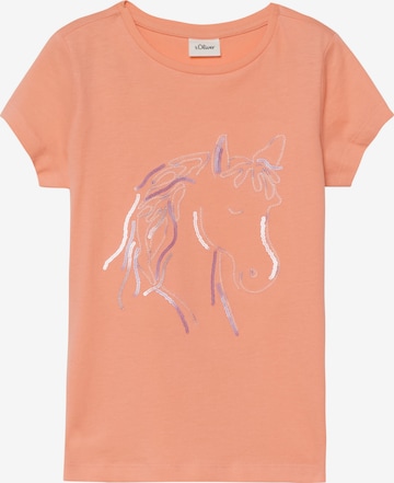 T-Shirt s.Oliver en orange : devant