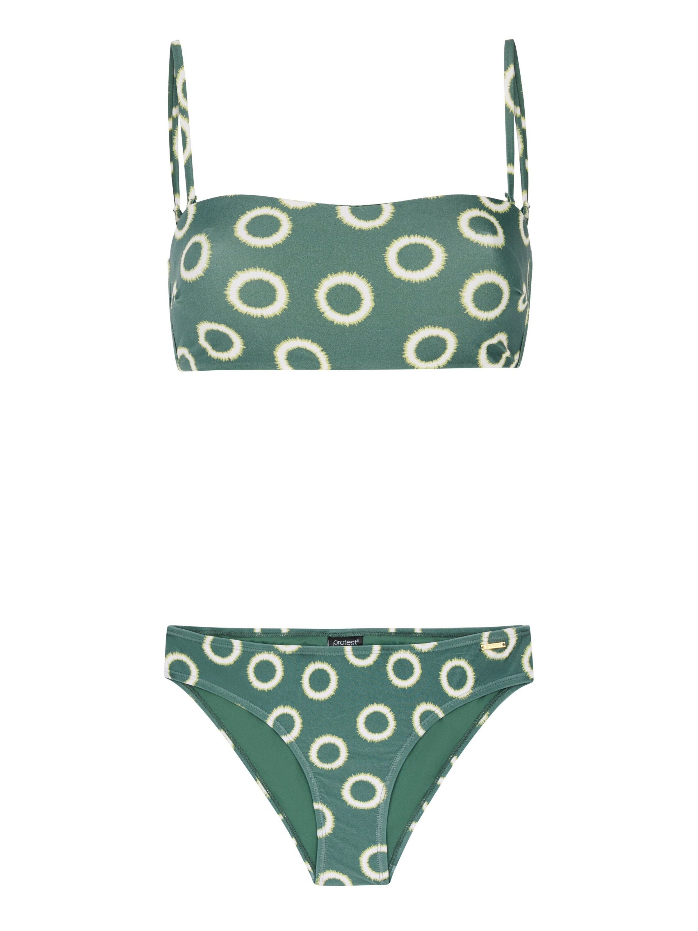PROTEST Bandeau Bikini 'PRTSunray' in Groen: voorkant