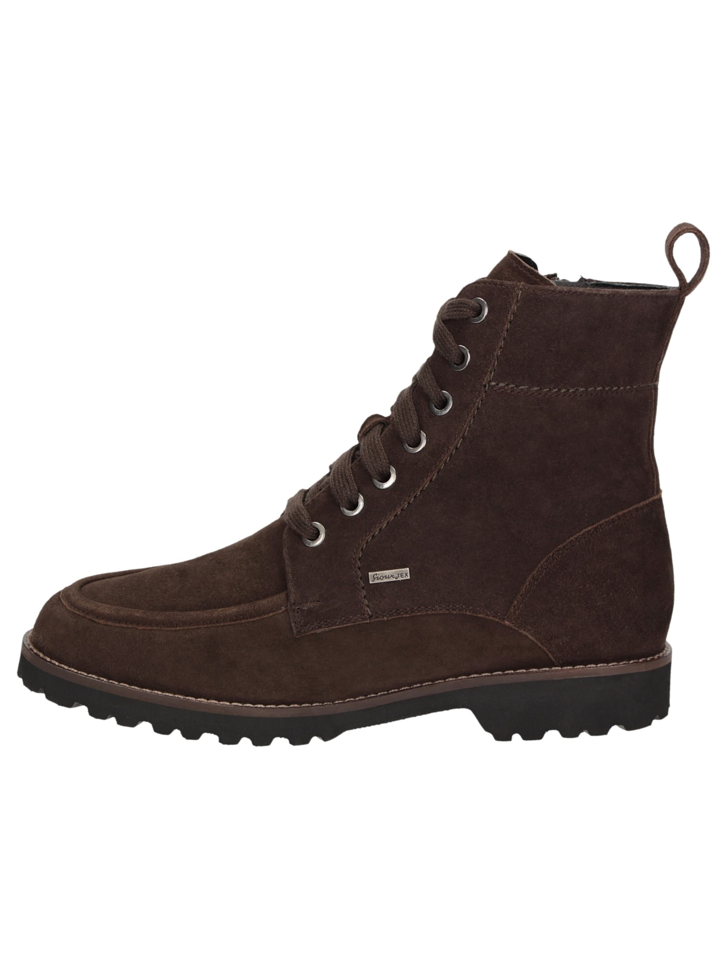 Bottines à lacets 'Merdit' SIOUX en marron