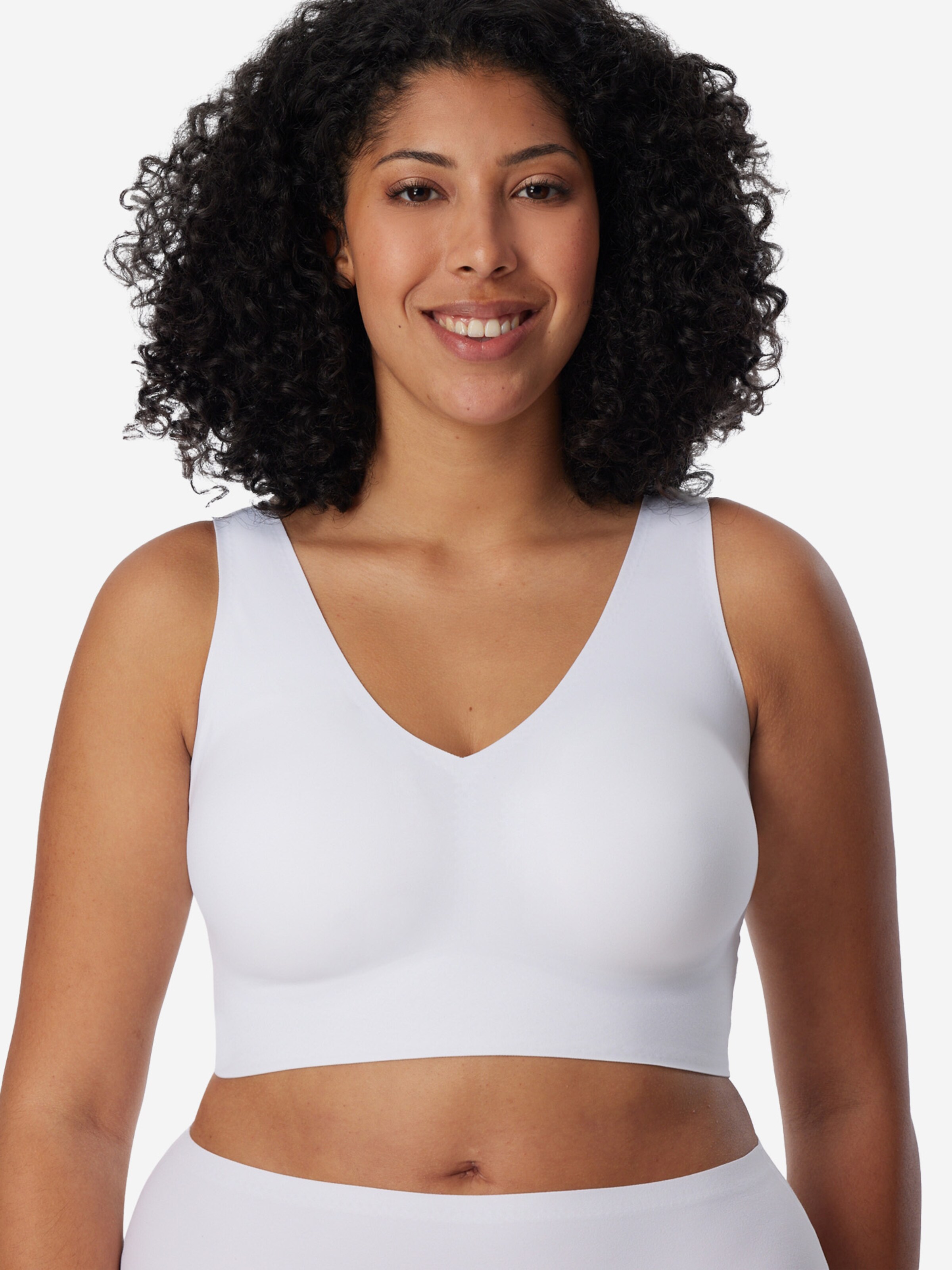 SCHIESSER Regular Bra ' Padded - Invisible Soft ' in White: front