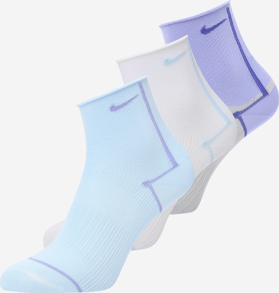 NIKE Спортни чорапи в светлосиньо / лавандула / бяло, Преглед на продукта