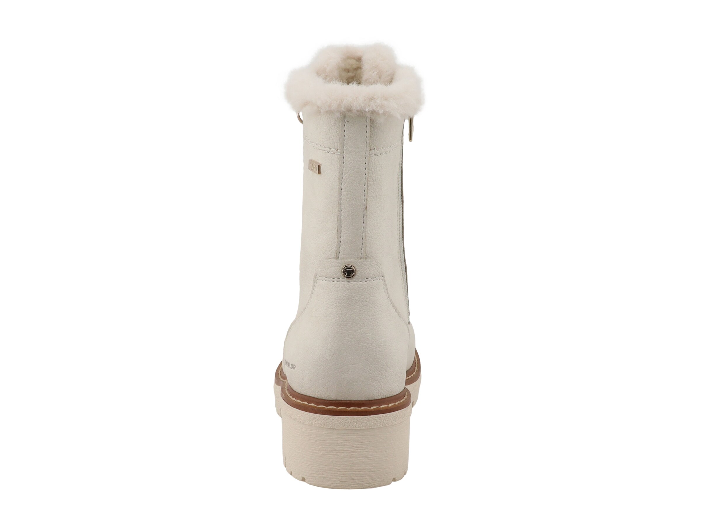 TOM TAILOR Lace-Up Ankle Boots in White