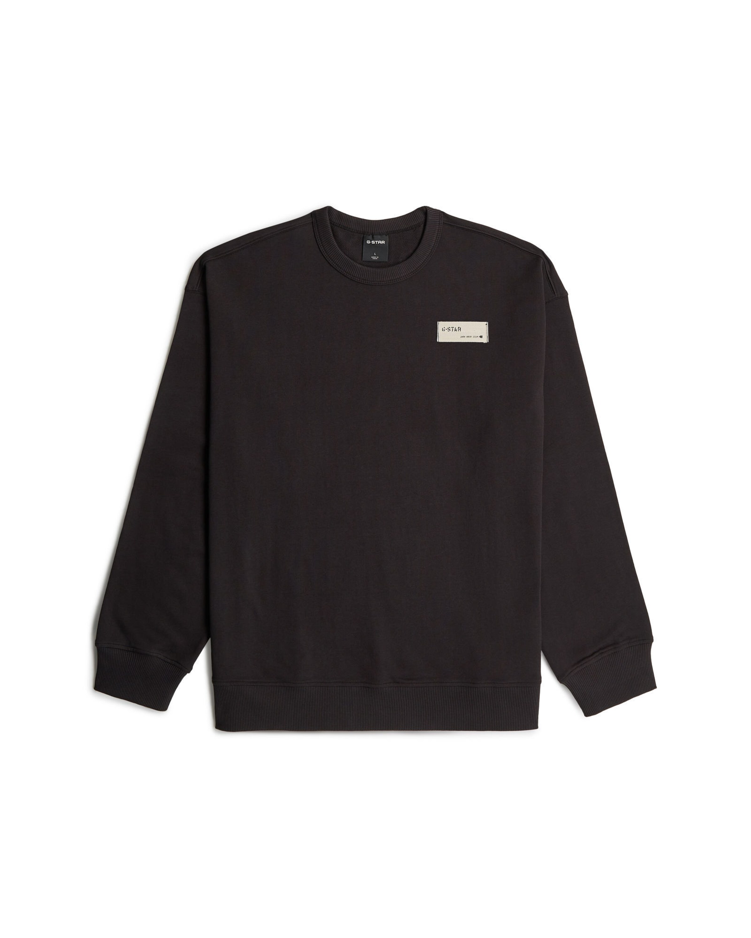 G-STAR Sweatshirt - 'HB Badge Sweater' in greige / schwarz, Produktansicht