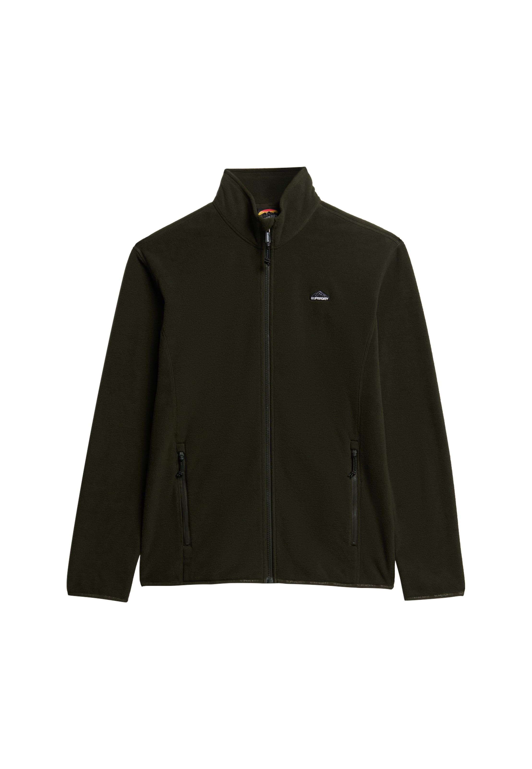 Superdry Fleece jas in Groen: voorkant