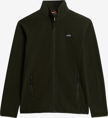 Veste en polaire Superdry en vert : devant