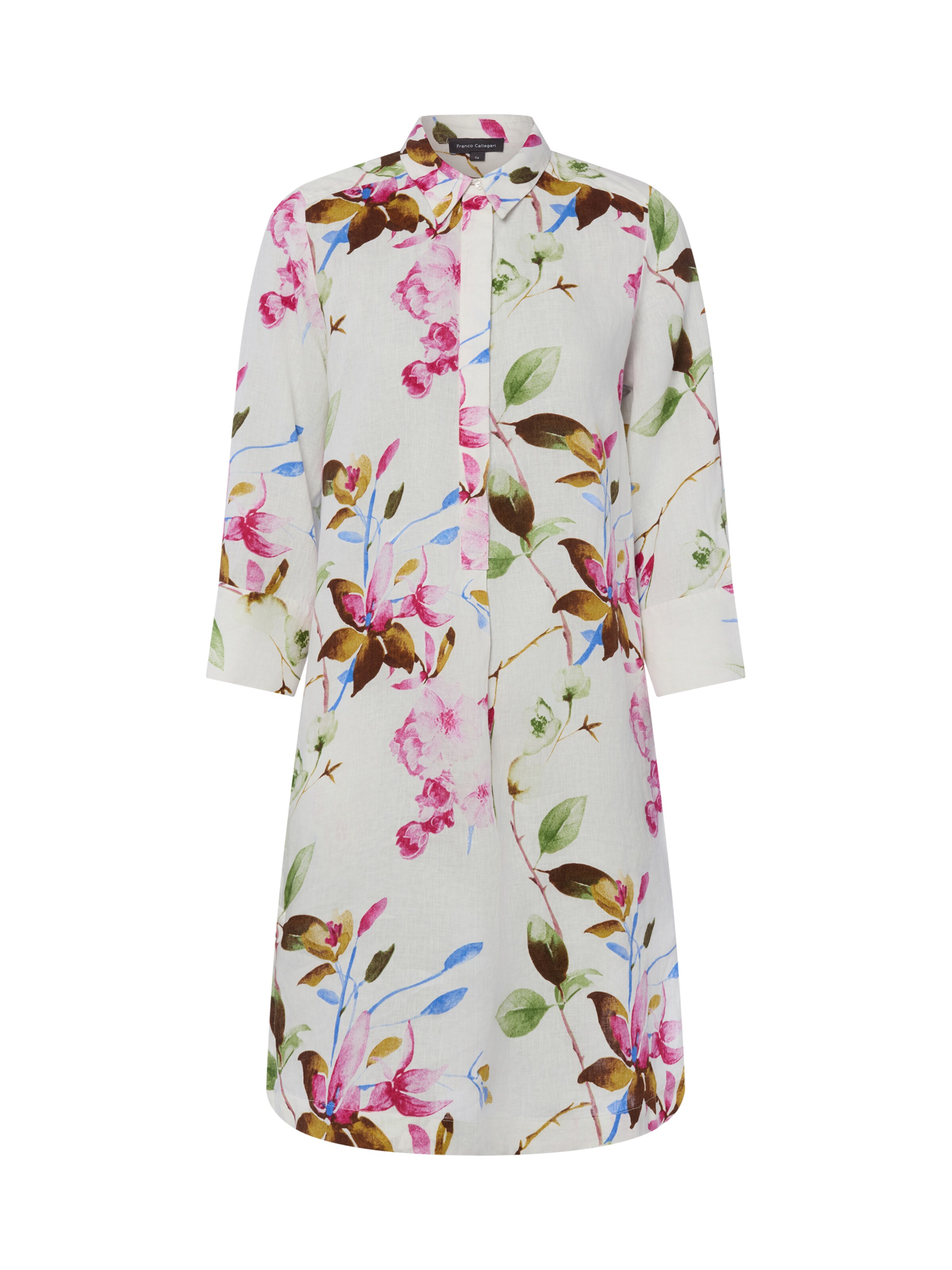 Robe-chemise apriori en blanc : devant