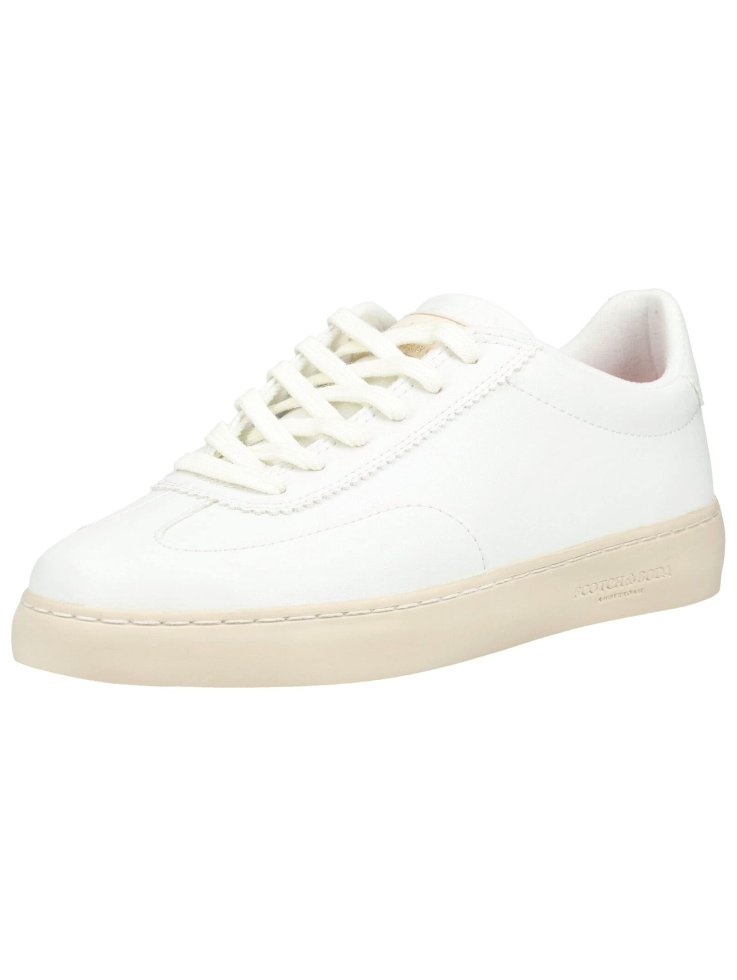 Baskets basses SCOTCH & SODA en blanc : devant