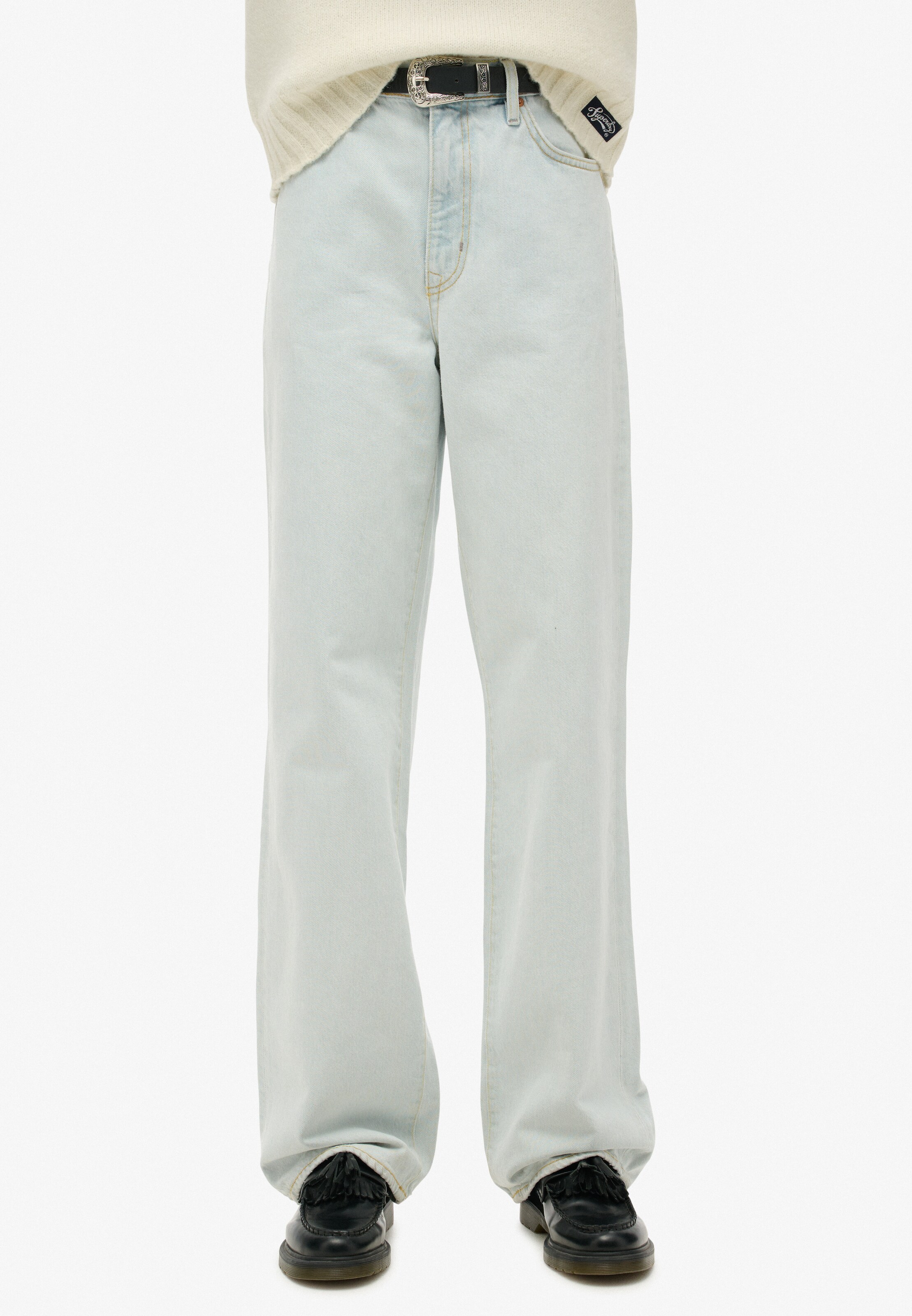 Superdry & Co Wide Leg Jeans in Blau: Vorderseite