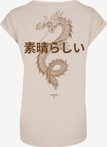 T-shirt 'Dragon Drache Japan' F4NT4STIC en beige