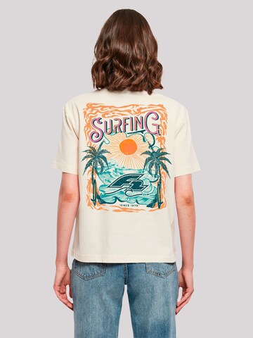 F2 Shirt 'Surfers Sunset Sommer Vibes' in Beige: front