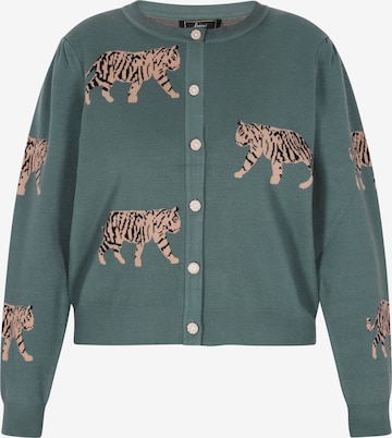 faina Gebreid vest in Groen: voorkant