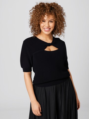 Guido Maria Kretschmer Curvy Shirt in Black: front