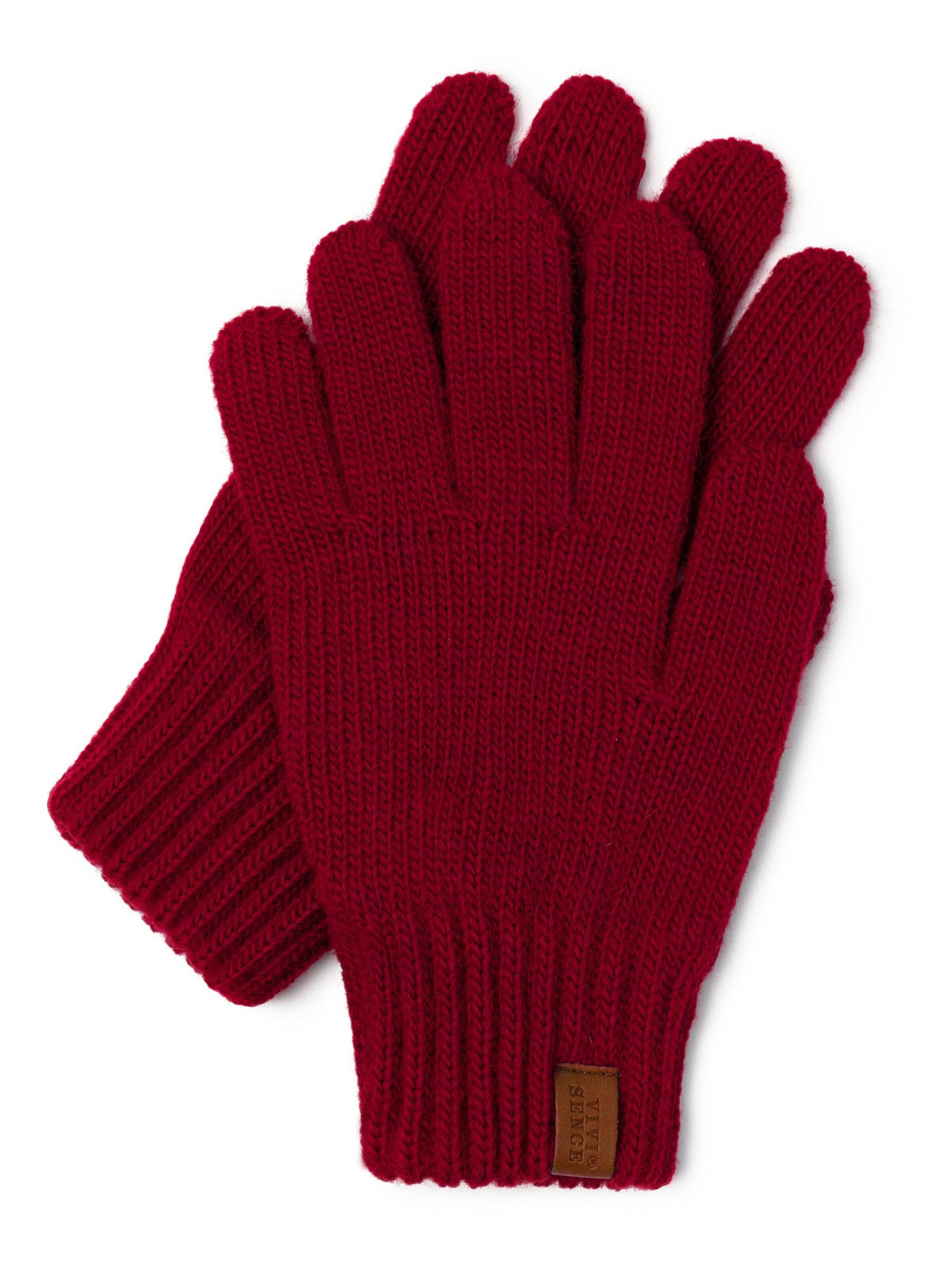 Vivisence Full Finger Gloves '7014R' in Red: front