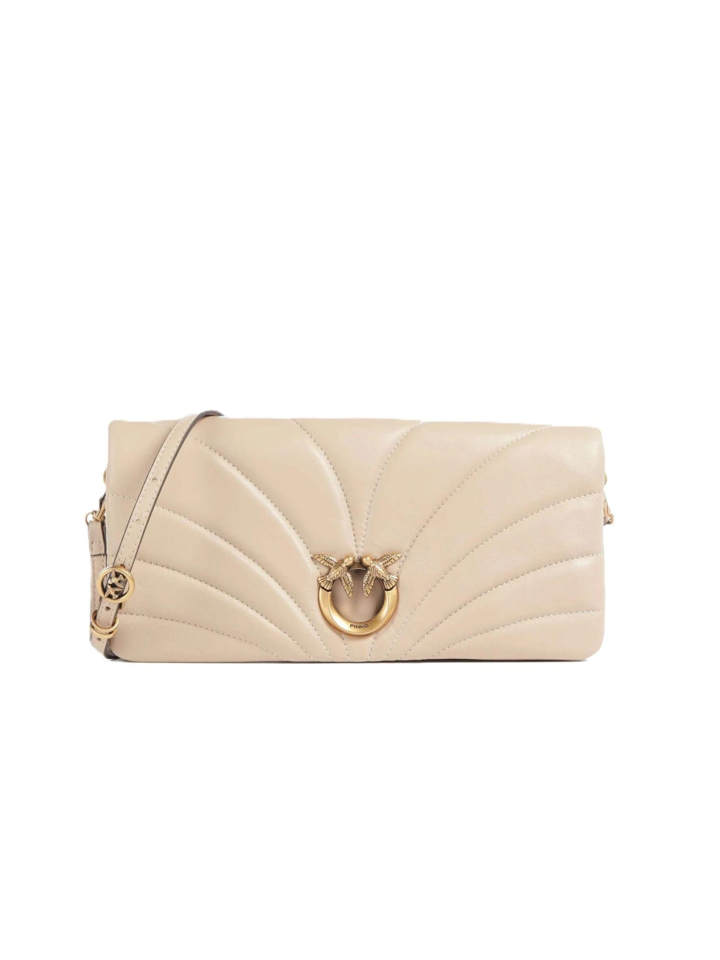 Borsa a tracolla '107035 A0F2' di PINKO in beige: frontale