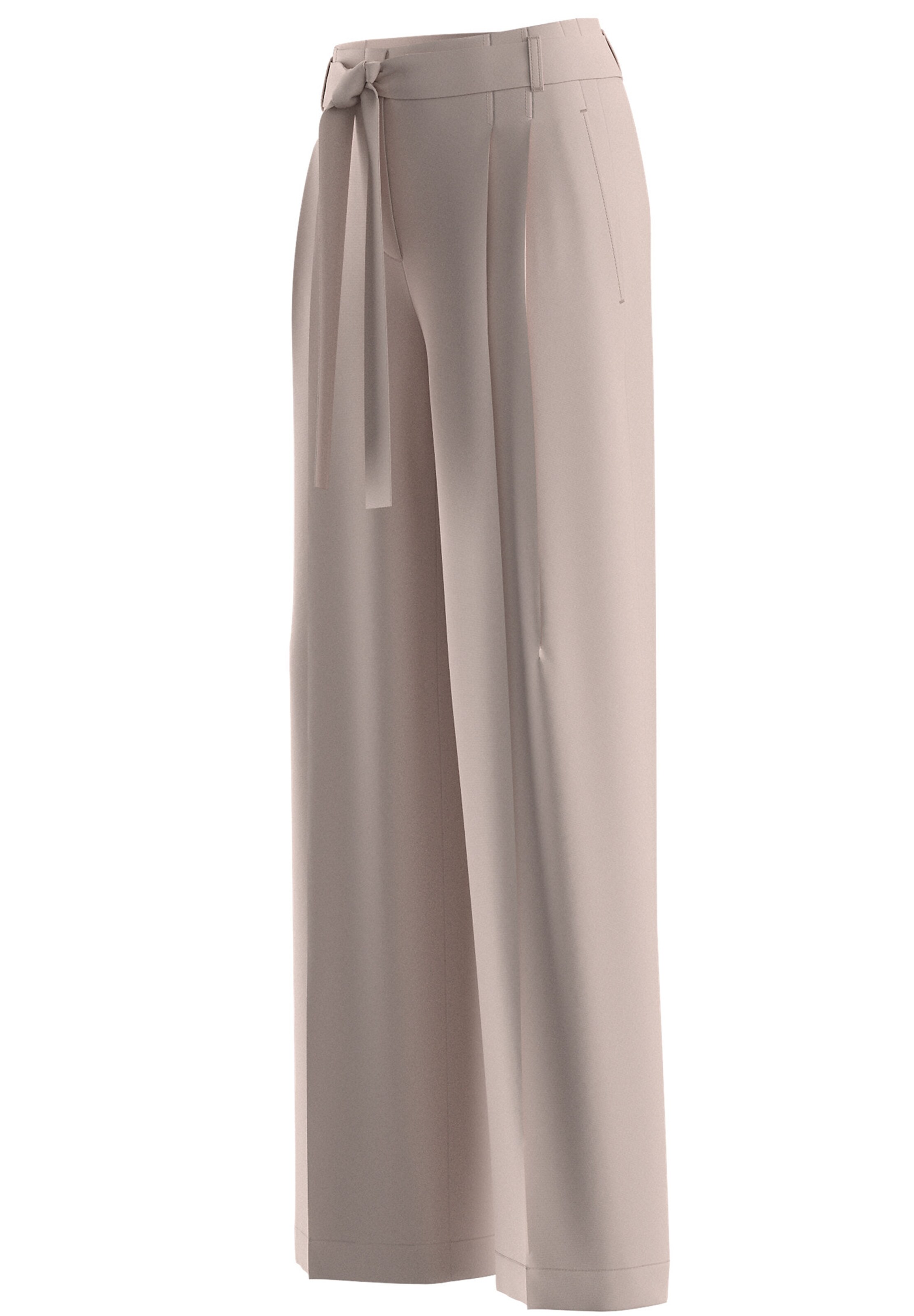 BOSS Wide leg Pleat-Front Pants 'Tapiana' in Beige