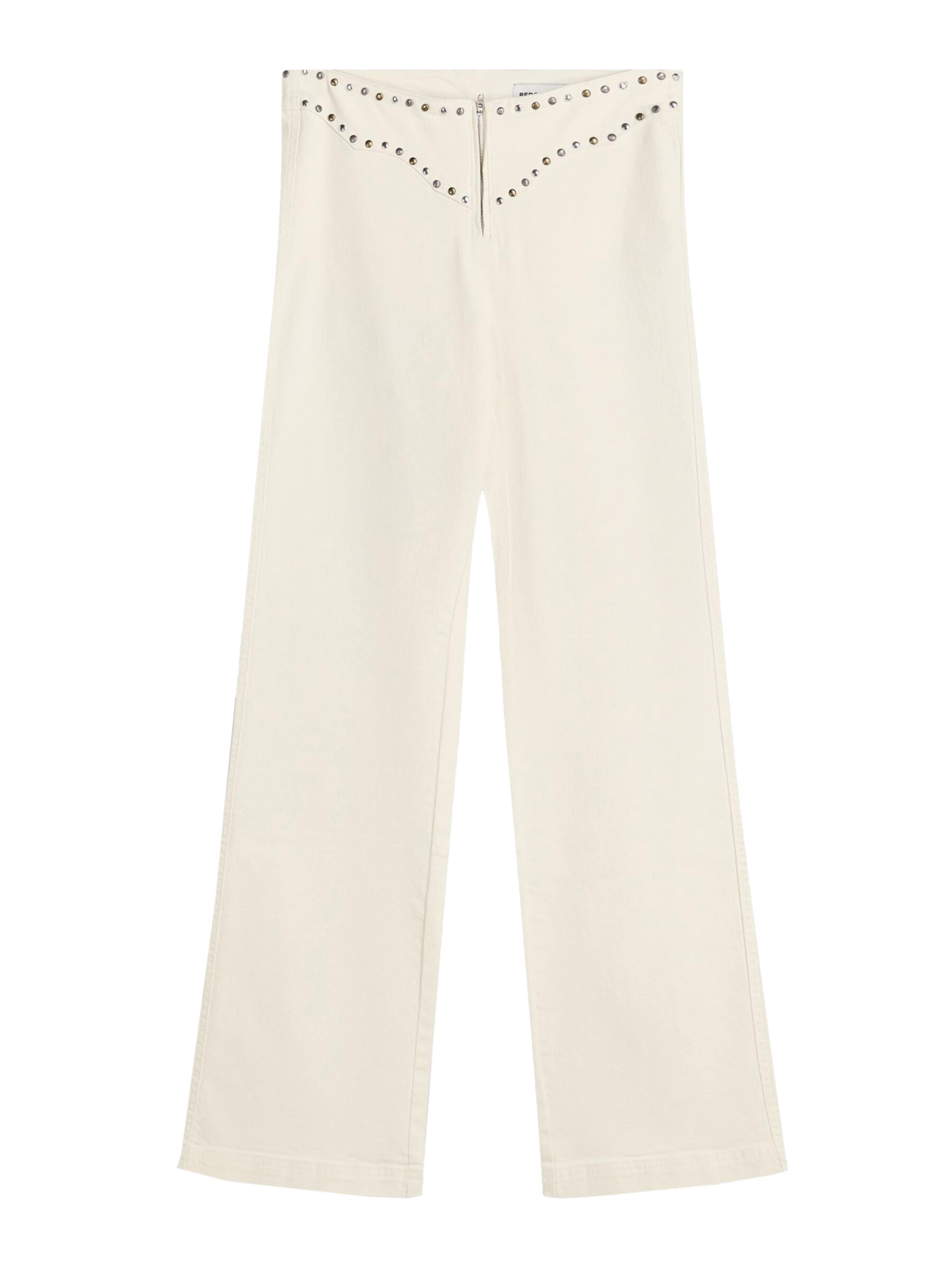 regular Pantaloni di Bershka in bianco: frontale