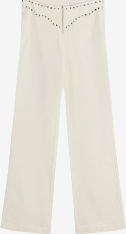 Regular Pantalon Bershka en blanc : devant