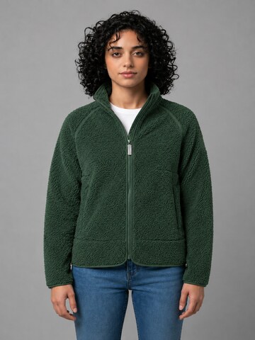 Derbe Fleece Jacket 'Kuschelby' in Green: front