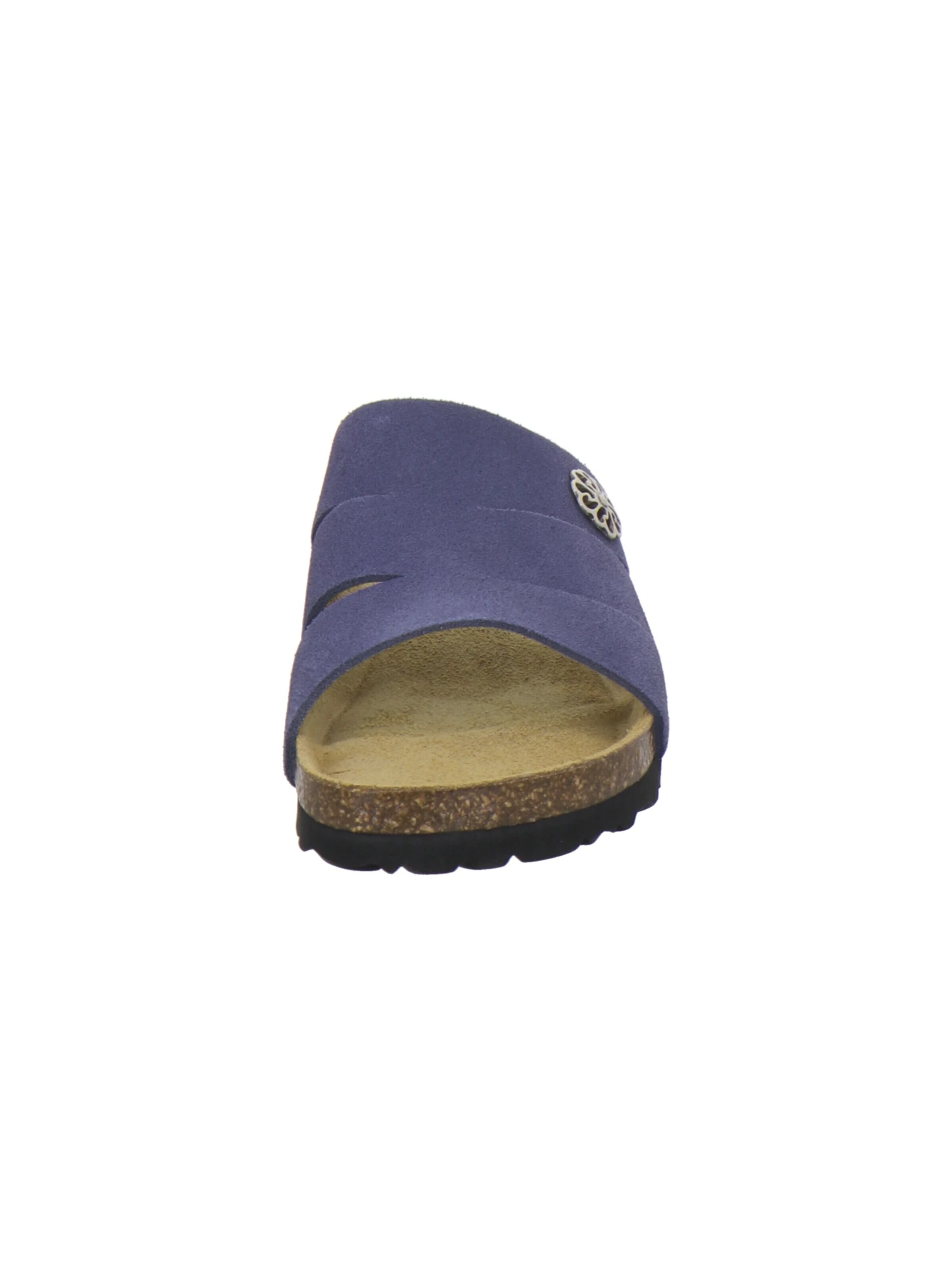 AFS-Schuhe - Zapatos abiertos 'Pantoletten Damen azzurro Veloursleder' en azul