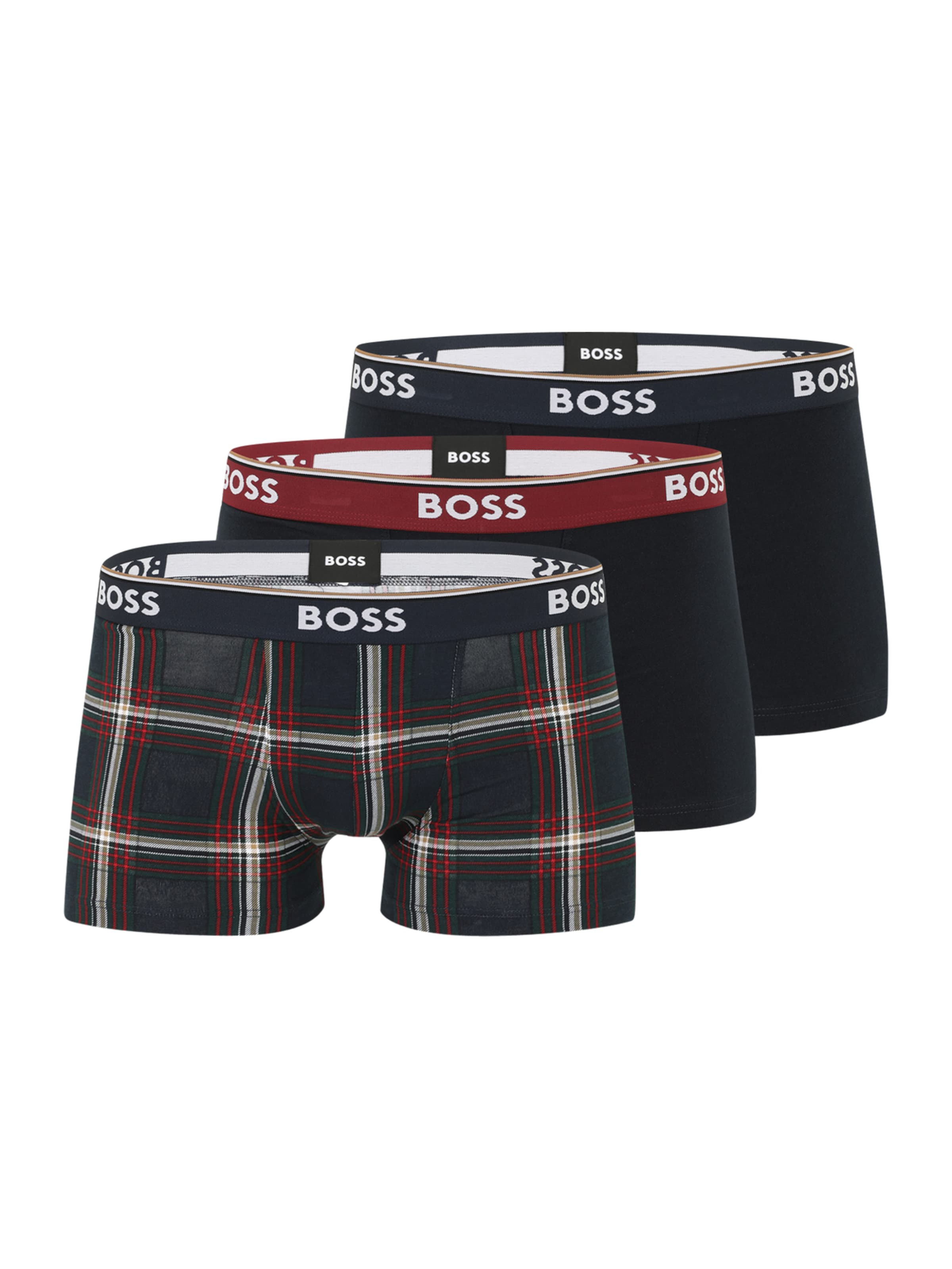 BOSS Calzoncillo boxer 'Power' en marino / pino / rojo / blanco, Vista del producto