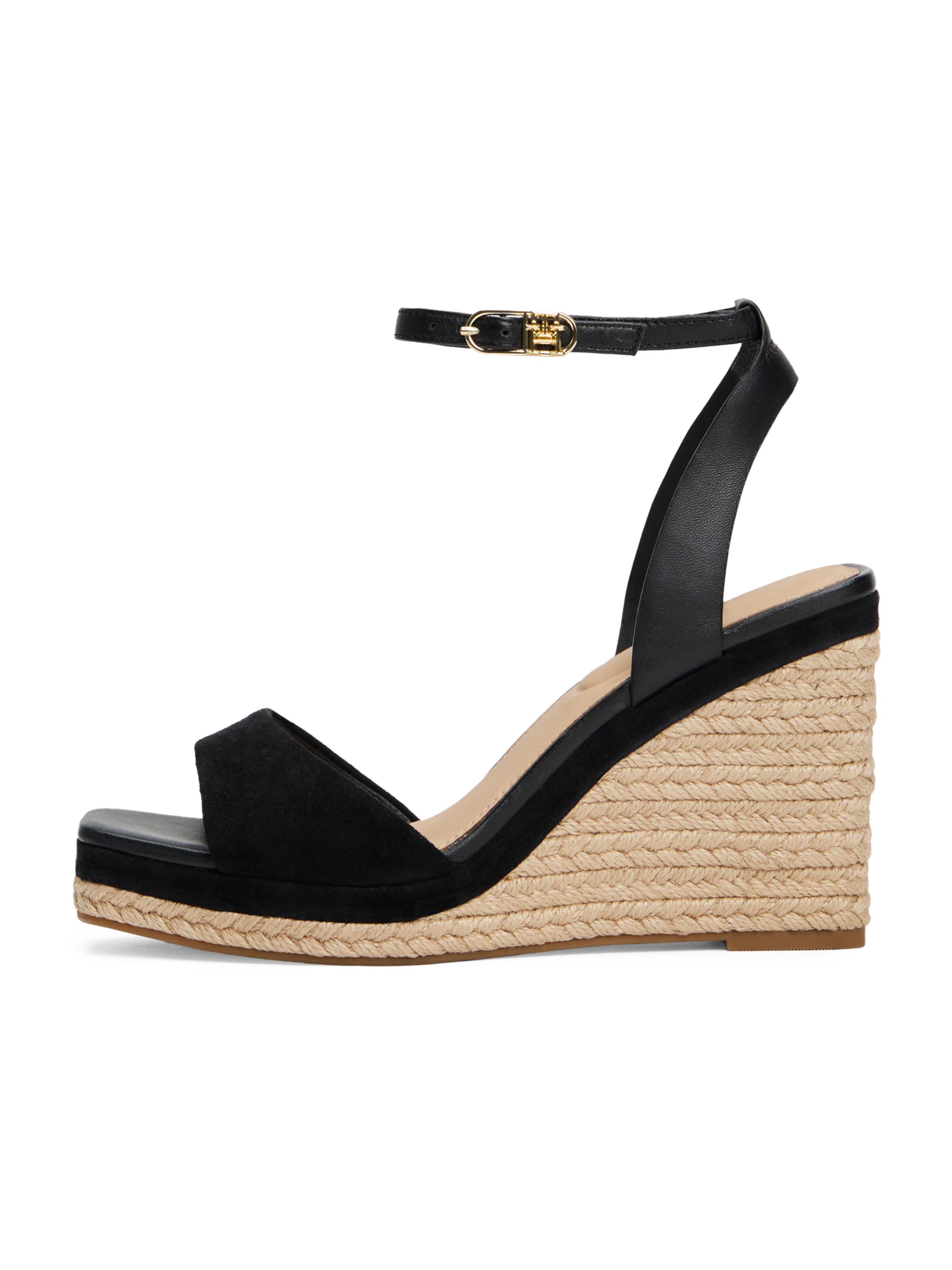 TOMMY HILFIGER Strap sandal in Black: front