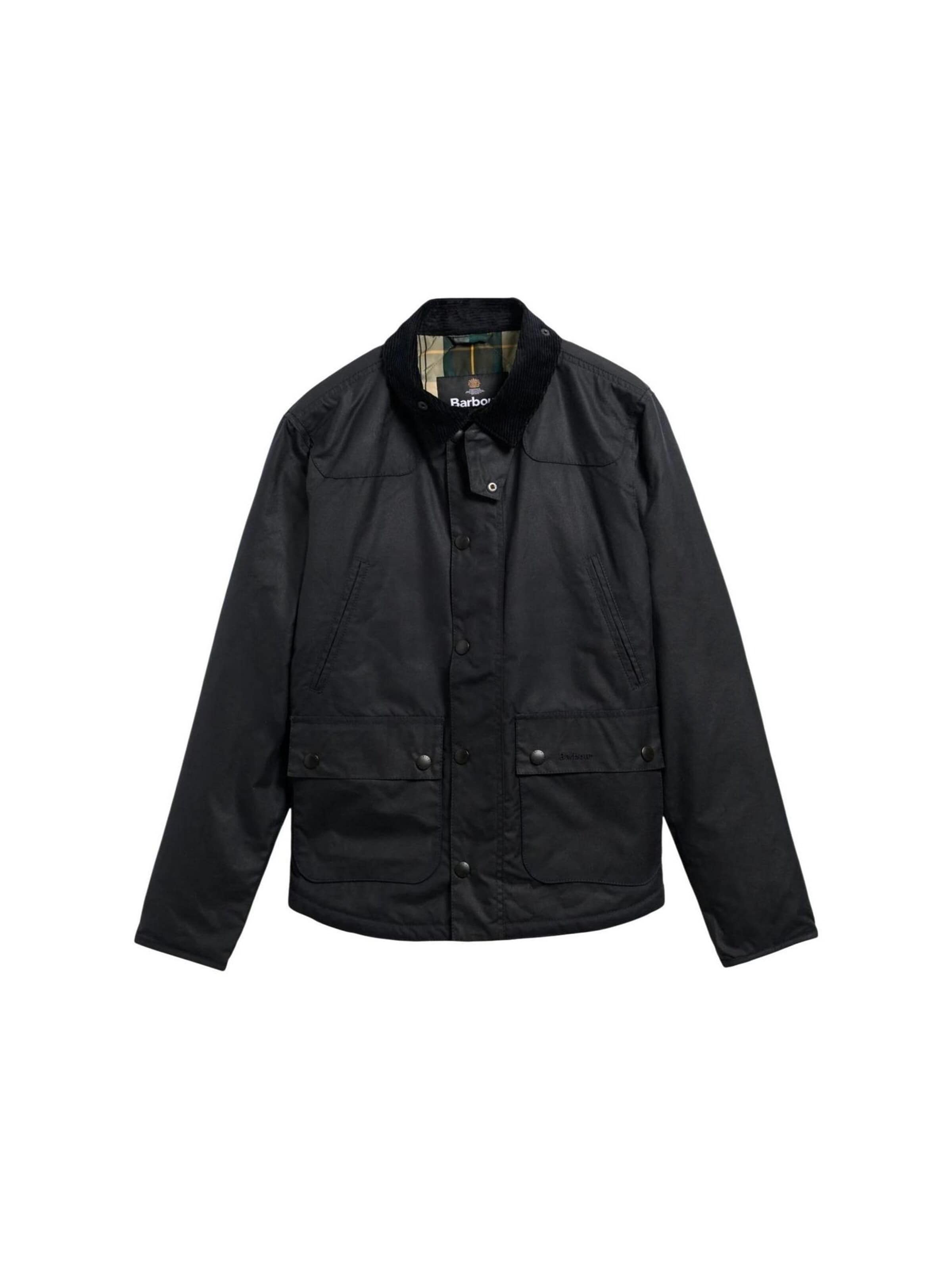 Giacca di mezza stagione 'REELIN WAX JACKET MWX1106' di Barbour in blu: frontale
