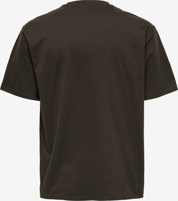 Only & Sons T-shirt 'Fred' i brun