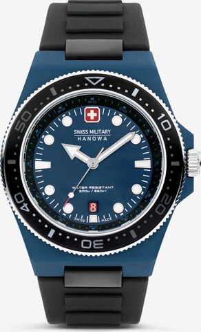 SWISS MILITARY HANOWA Taucheruhr 'Ocean Pioneer' in Blau: predná strana