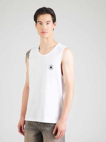 CONVERSE - Camisa 'CHUCK' em branco: frente