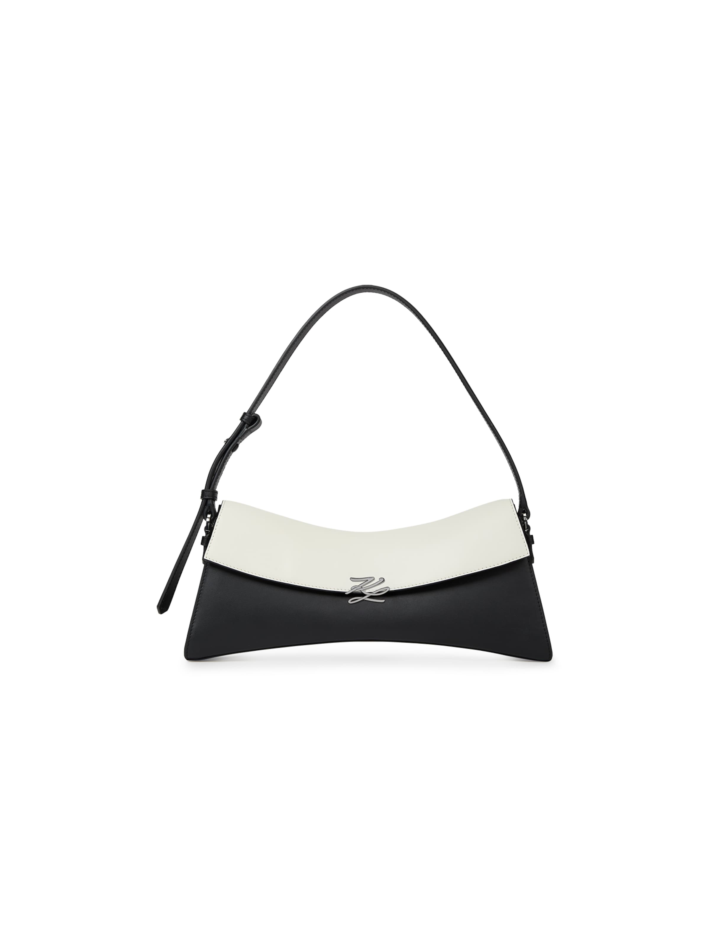 Karl Lagerfeld Torba za čez ramo 'K/Autograph' v velikosti One Size  | črna / bela barva, Prikaz izdelka