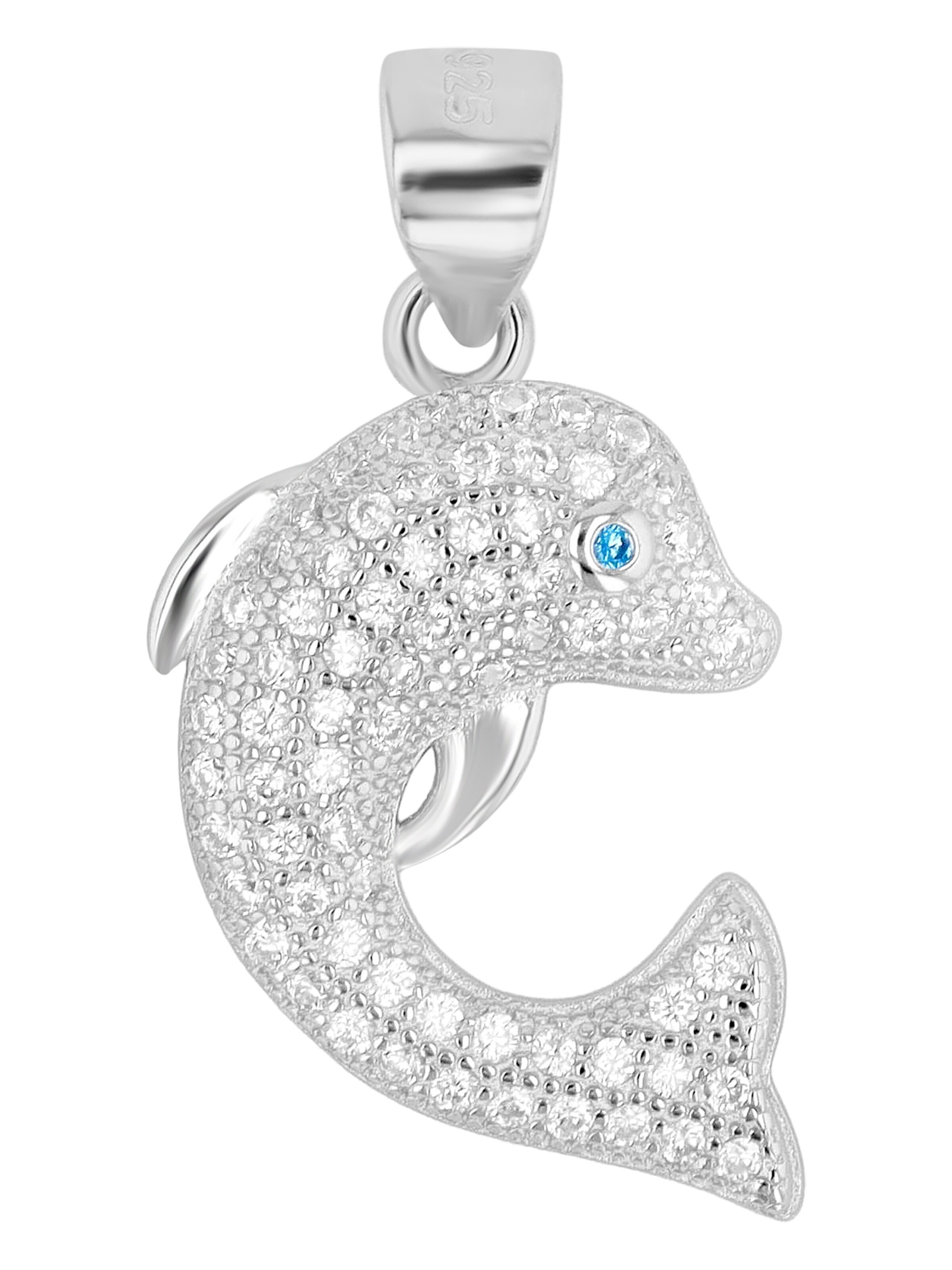 Akzent Pendant '"Finna" aus 925 Sterlingsilber, rhodiniert, langlebig' in Silver