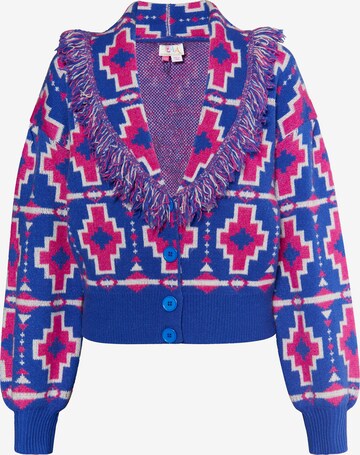 IZIA Knit cardigan in Blue: front