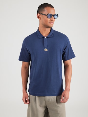 La Martina - Camiseta en azul: frente