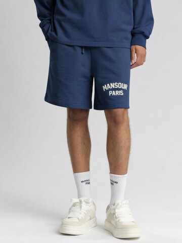 Mansour Regular Sportbroek 'Paris College' in Blauw: voorkant