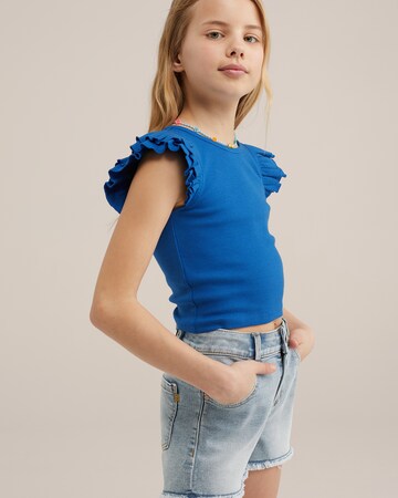 WE Fashion Shirt in Blauw