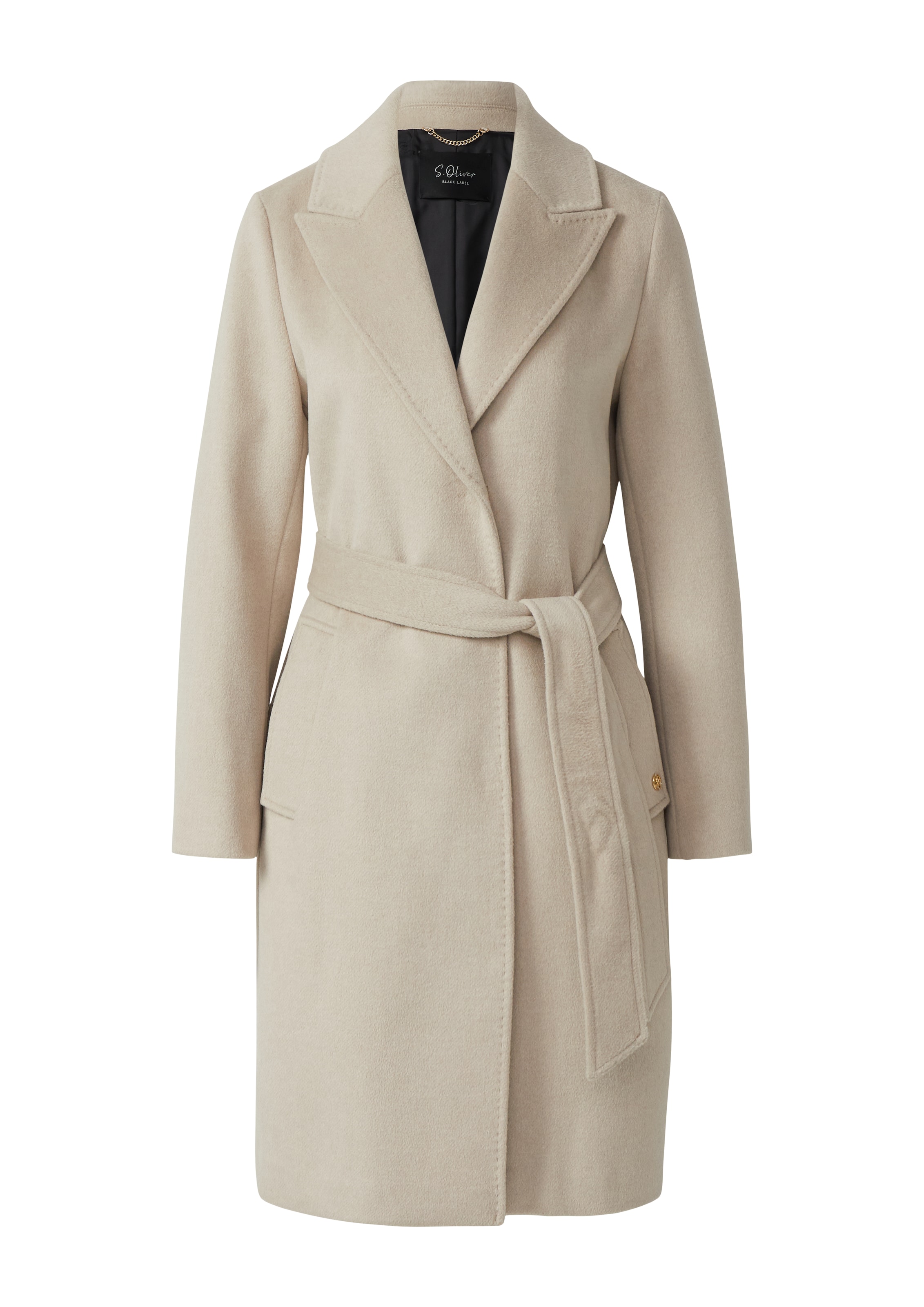 s.Oliver BLACK LABEL Tussenmantel in Beige: voorkant
