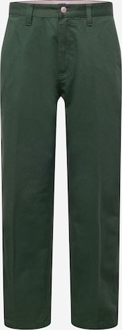 Obey Pleated Pants in Green: front
